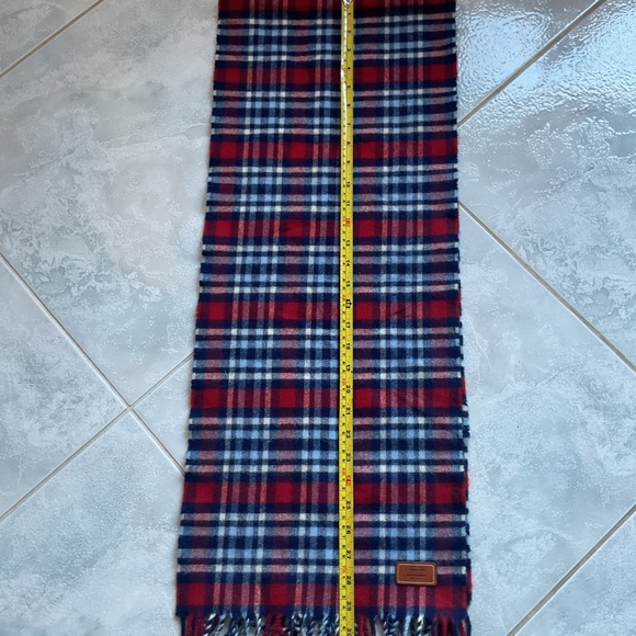 Vintage Coach Red White and Blue Tartan Check wool scarf - Picture 7 of 7